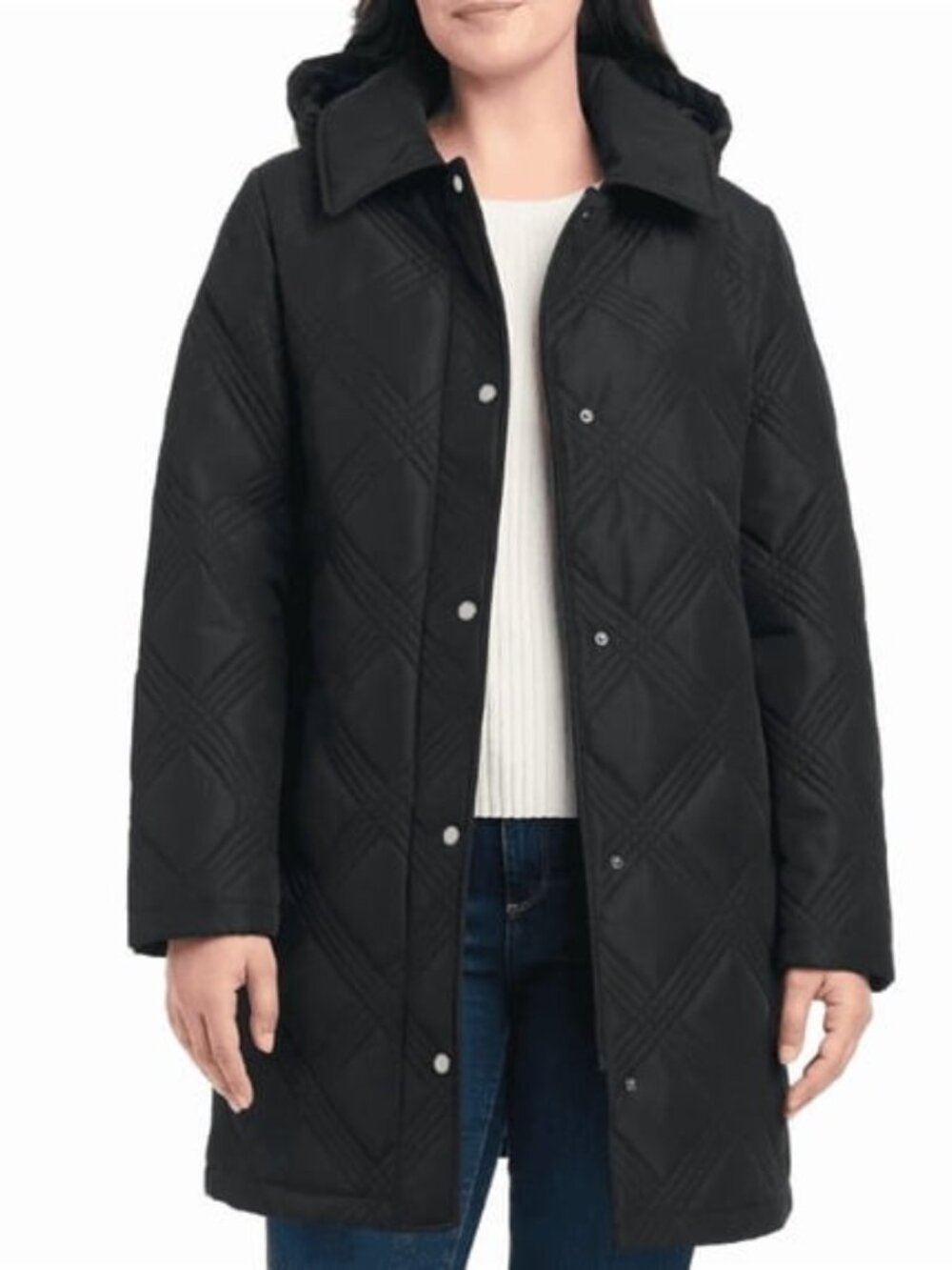 Jones Of New York Women's Belted Quilt Jacket Size Small